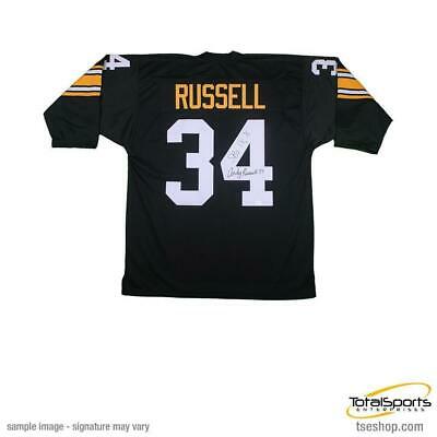 Andy Russell Autographed 3/4 Sleeve Black Custom Jersey Insc. 'SB IX, X'
