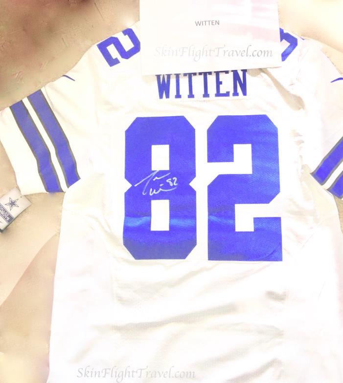 Jason Witton Dallas Cowboys White Authentic Autographed Jersey #82