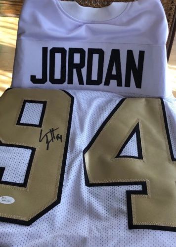 Cameron Jordan New Orleans Saints Signed Autograph White Jersey JSA