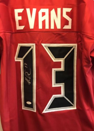 Mike Evans Signed Auto Buccaneers Red Pro Style Custom Jersey JSA Certified COA