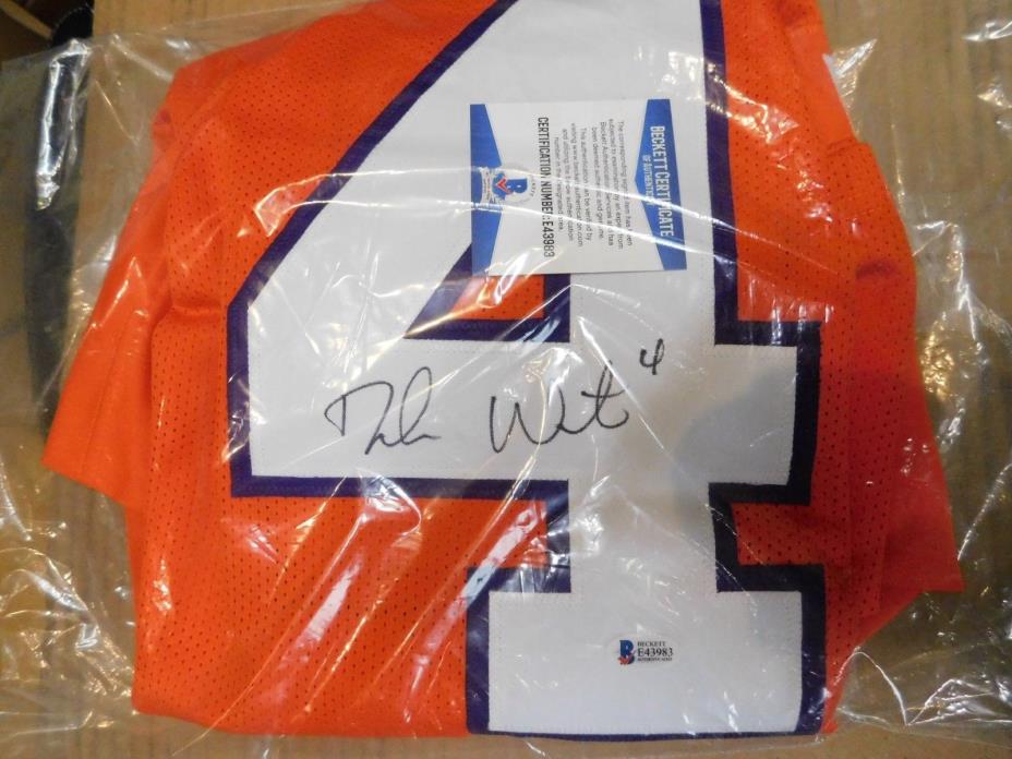 DESHAUN WATSON autographed ORANGE CLEMSON Custom Jersey SIGNED AUTO BECKETT COA