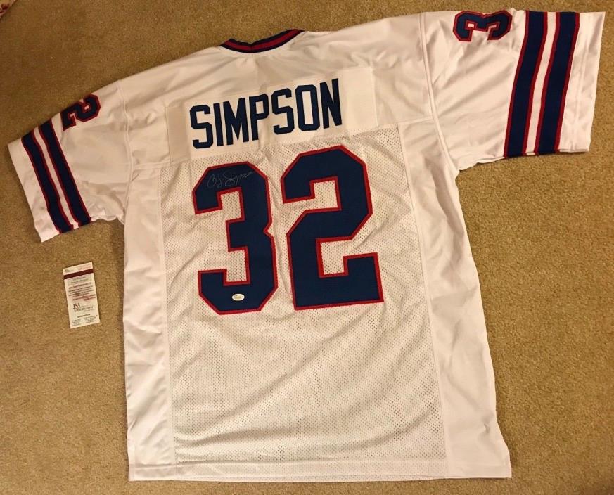 O.J. Simpson Hand Signed Autographed #32 Buffalo Bills Jersey w/ JSA COA