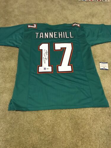 Ryan Tannehill Signed Auto Miami Dolphins Green Teal Jersey Beckett Certified