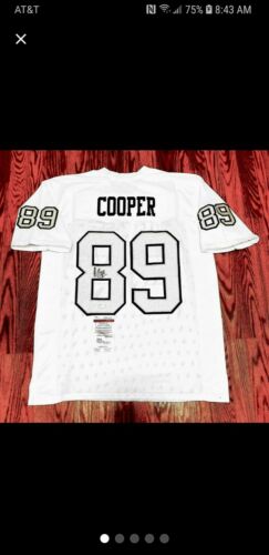 Amari Cooper Autographed Raiders Jersey White and Silver #89. Size XL w/ COA