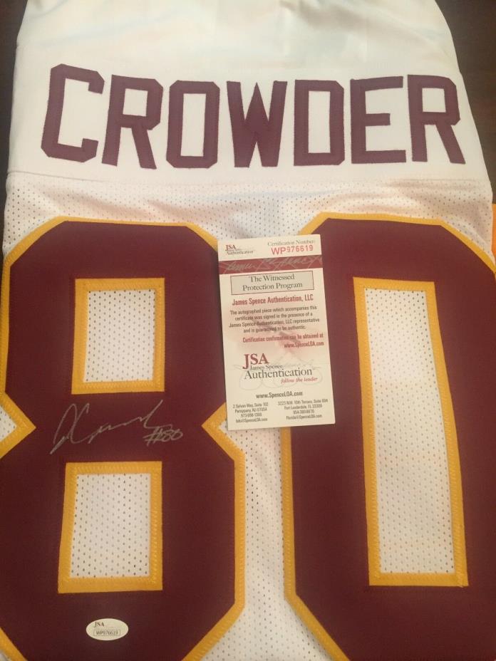 Jamison Crowder Autographed Washington Redskins Custom White Football Jersey JSA