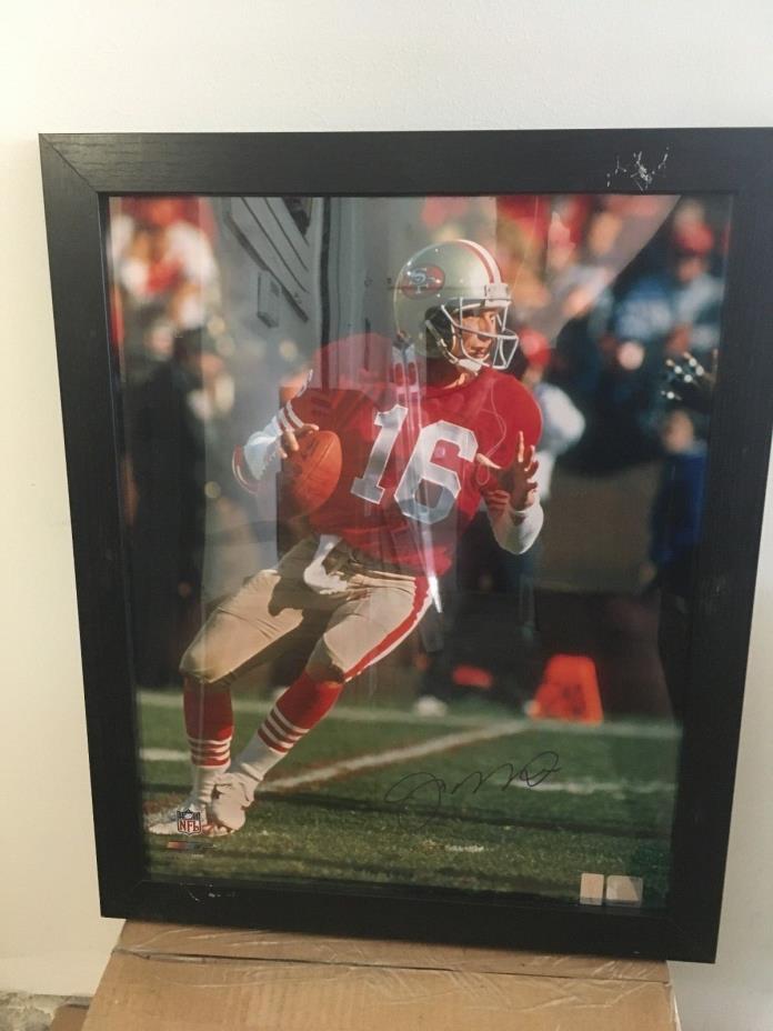 Joe Montana 49ers Signed Auto Photo with frame 16x20 COA (7T)