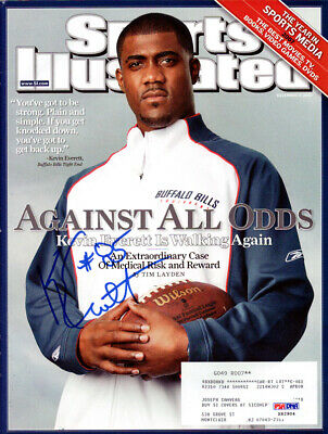 Kevin Everett Autographed Signed Sports Illustrated Buffalo Bills PSA X62904