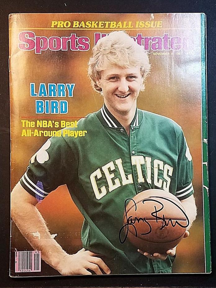 Larry Bird Signed Auto Autograph Sports Illustrated Magazine Boston Celtics
