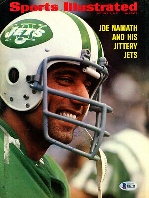 Joe Namath Autographed Sports Illustrated Cover Jets 