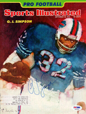 OJ Simpson Autographed Signed Magazine Cover Buffalo Bills PSA/DNA #S43250