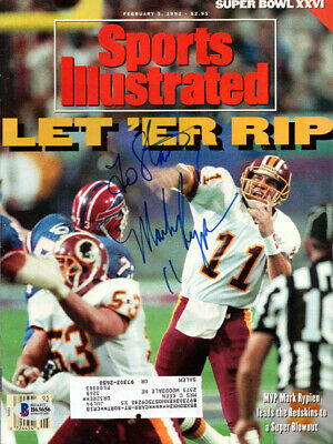 Mark Rypien Autographed Sports Illustrated Redskins 