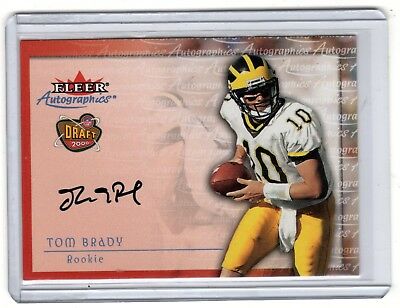 TOM BRADY Autographed Rookie Card - 2000 Fleer Autograhics Draft 2000 Tom Brady