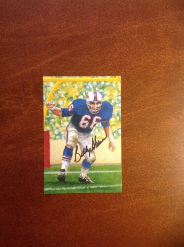 Billy Shaw Bills signed Goal Line Art GOLD Card #88/100