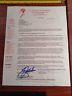 1996 Sean Landeta St Louis Rams Football signed Contract Instruct Camp auto