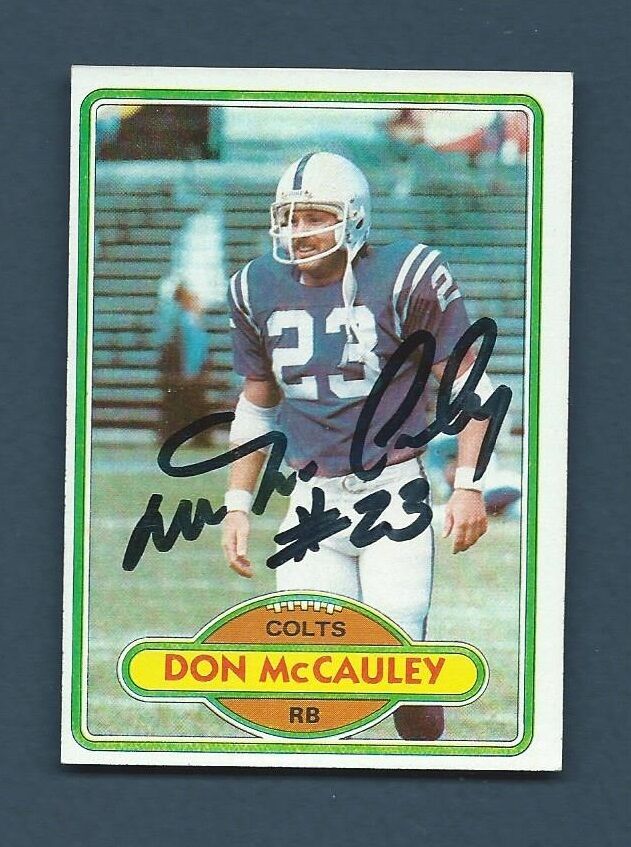 DON MCCAULEY (COLTS) Signed Autographed 1980 Topps Football Card #314 EX MT