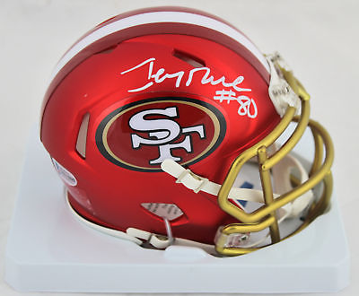 49ers Jerry Rice Authentic Signed Riddell Blaze Speed Mini Helmet BAS Witnessed