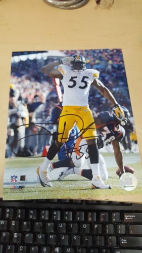 Joey Porter Signed Autographed Pittsburgh Steelers Phot File 8 X 10 Pic Auto