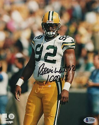 BECKETT-BAS REGGIE WHITE GREEN BAY PACKERS AUTOGRAPHED-SIGNED 8X10 PHOTO A09087