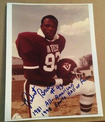 Robert Brown #93 Packers SIGNED 8x10 VIRGINIA TECH Photo Autograph AUTO