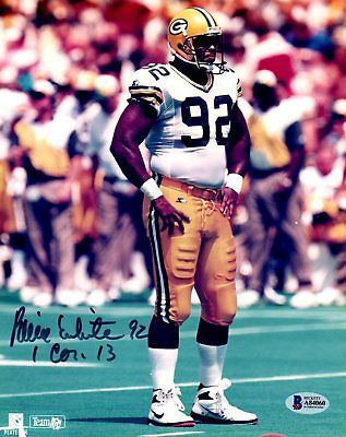 BECKETT-BAS REGGIE WHITE GREEN BAY PACKERS AUTOGRAPHED-SIGNED 8X10 PHOTO A84060
