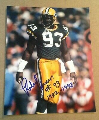 Robert Brown #93 Green Bay Packers SIGNED 8x10 Color Photo #3 Autograph AUTO