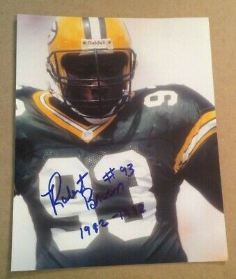 Robert Brown #93 Green Bay Packers SIGNED 8x10 Color Photo #2 Autograph AUTO