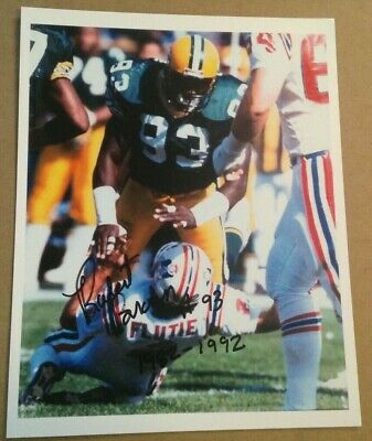 Robert Brown #93 Green Bay Packers SIGNED 8x10 Color Photo #1 Autograph AUTO