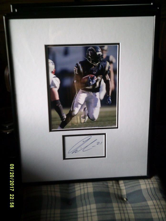 LaDAINIAN TOMLINSON AUTOGRAPHED FRAMED 16X20 PHOTO SAN DIEGO CHARGERS LT!