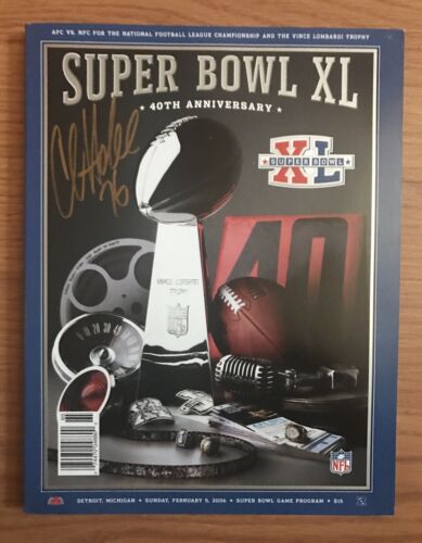 Chris Hoke Signed Autographed Pittsburgh Steelers Super Bowl XL 40 Program
