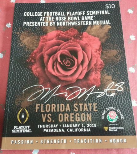 Authentic Autograph 2015 Rose Bowl Marcus Mariota Program JSA COA NICE Signed!!