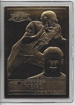 Stephen Neal 2005 Danbury Mint Encased 22kt Gold Football Card N.E. Patriots