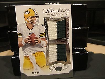 Panini Flawless Blue Dual Patches Jersey Packers Brett Favre 05/20  2015