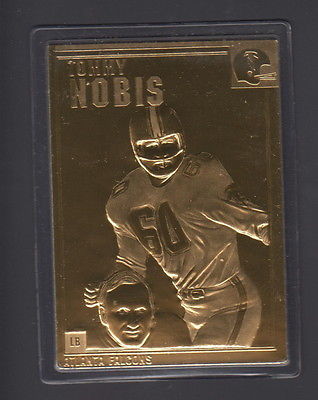 Tommy Nobis 1990's Danbury Mint Encased 22kt Gold Football card #34 Falcons