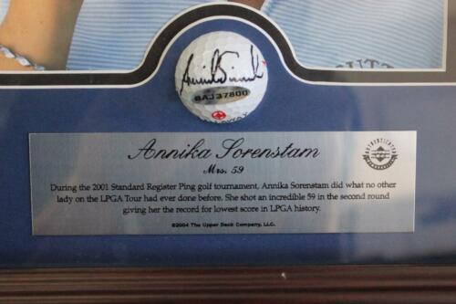 Annika Sorenstam framed Auto golf ball w/UDA cert Only 59 made