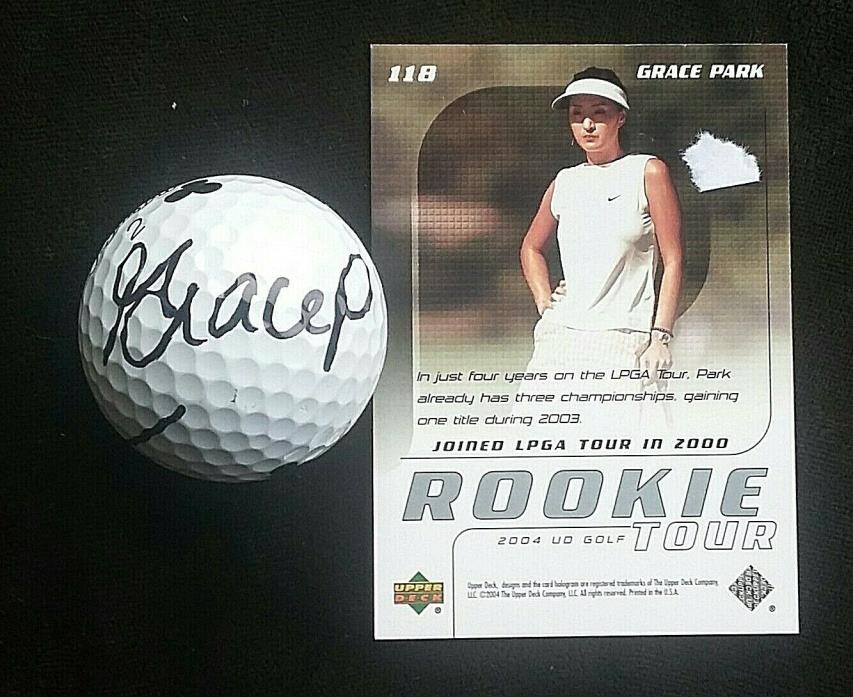 GRACE PARK  AUTOS SIGNED PERSONAL TITLEIST  GOLF BALL w MARKINGS RARE plus RC