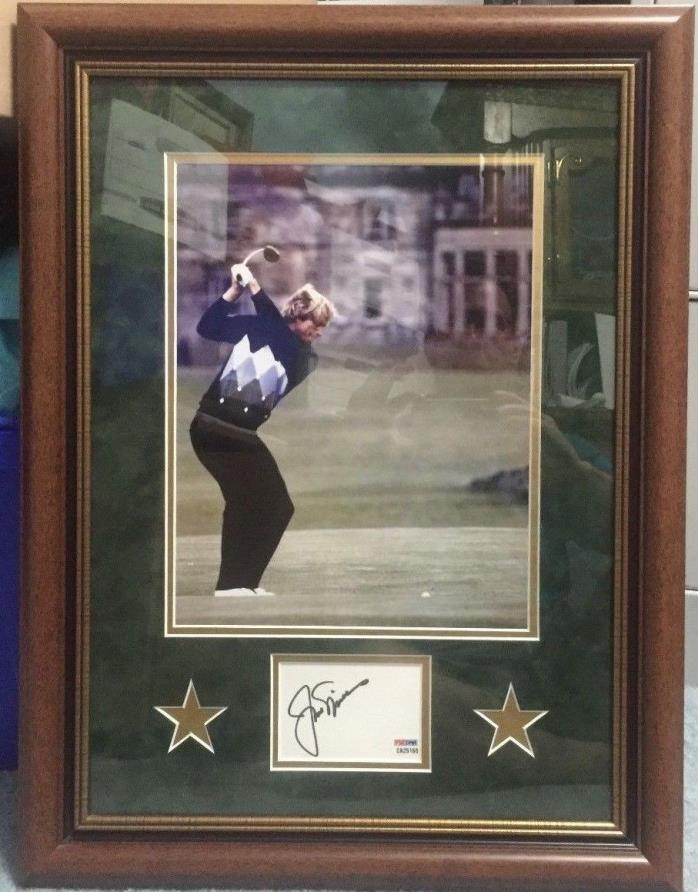 PSA/DNA JACK NICKLAUS Signed Autograph Photo Matted and FRAMED 18 1/2