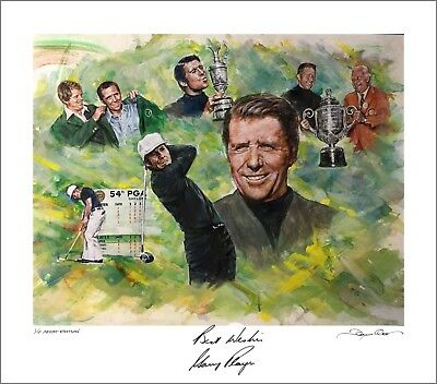 Autographed GARY PLAYER Lithograph- PGA, Masters Champion, US Open Champion