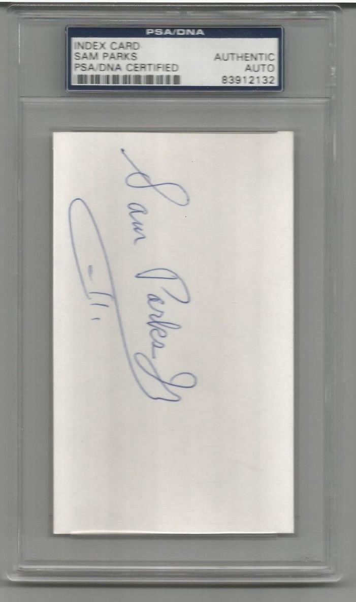 Sam Parks Jr. Autographed Signed Index Card PSA/DNA Authentication