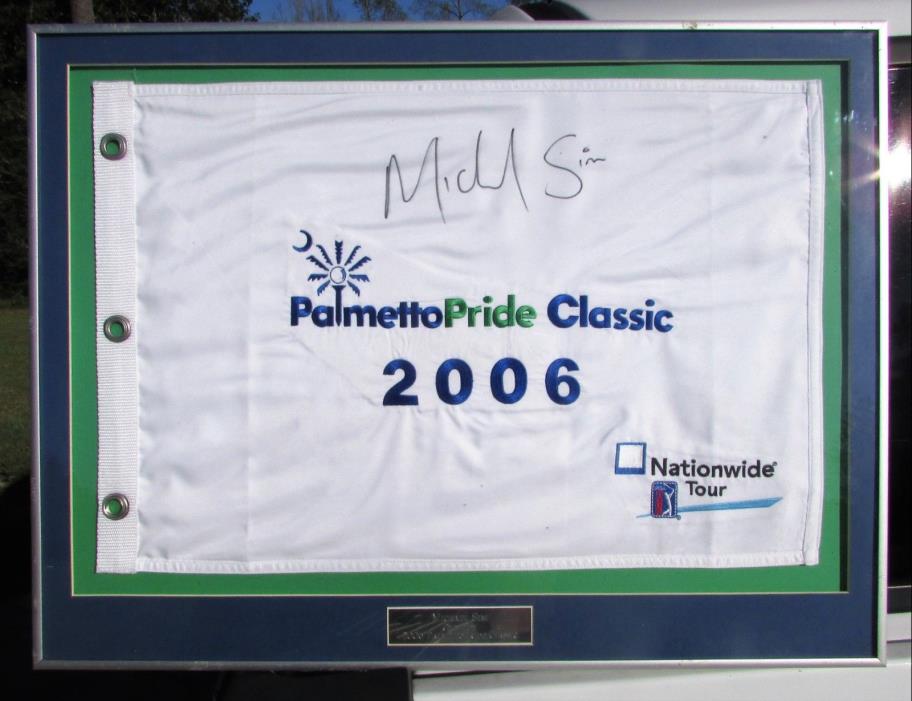 2006 Palmetto Pride Golf Classic Signed Pin Flag - Michael Sim - Nationwide Tour