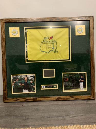 Jordan Spieth Authographed 2015 Masters Flag