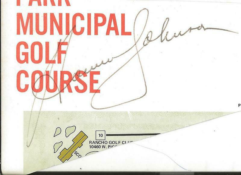 Howie Johnson Signed Vintage Program Page PGA Golfer