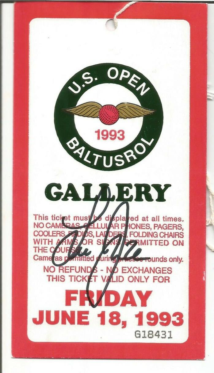 Lee Janzen Signed 1993 U.S. Open Friday Ticket - PSA/DNA Authentication