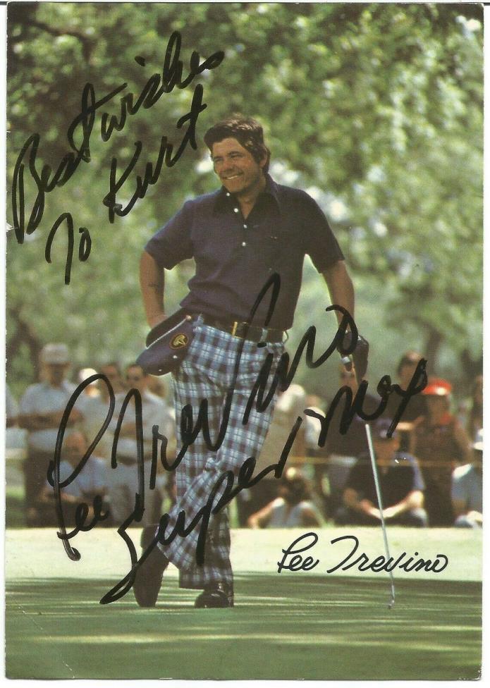 Lee Trevino Signed 4.25