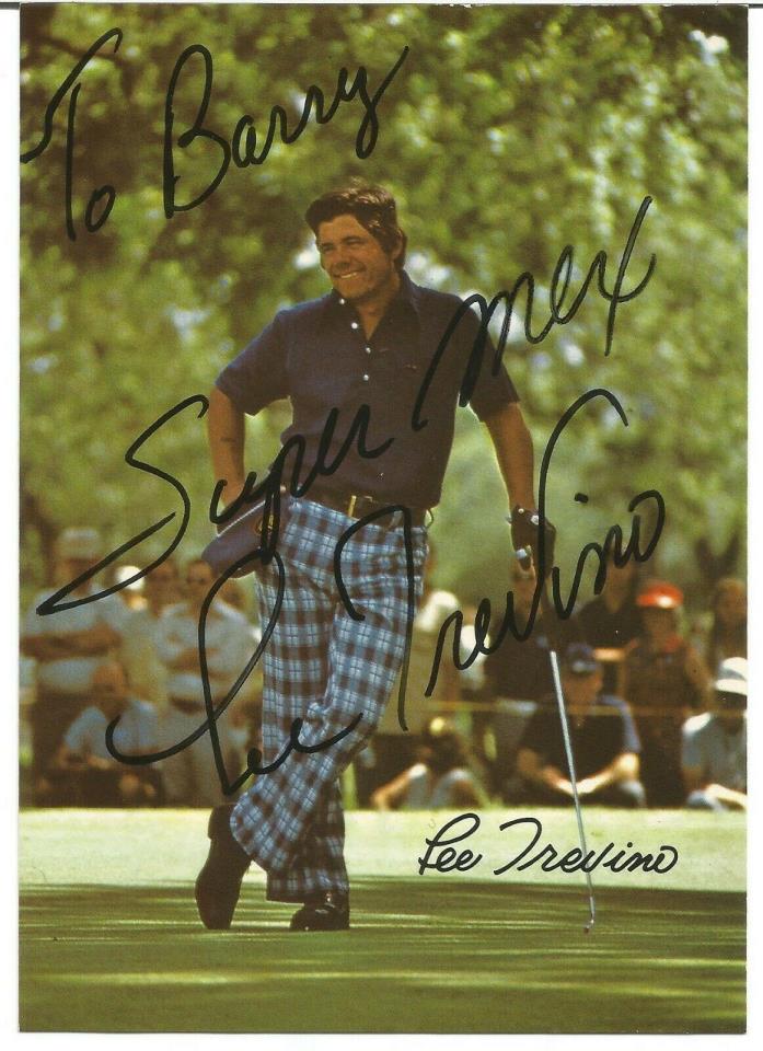 Lee Trevino Signed 4.25