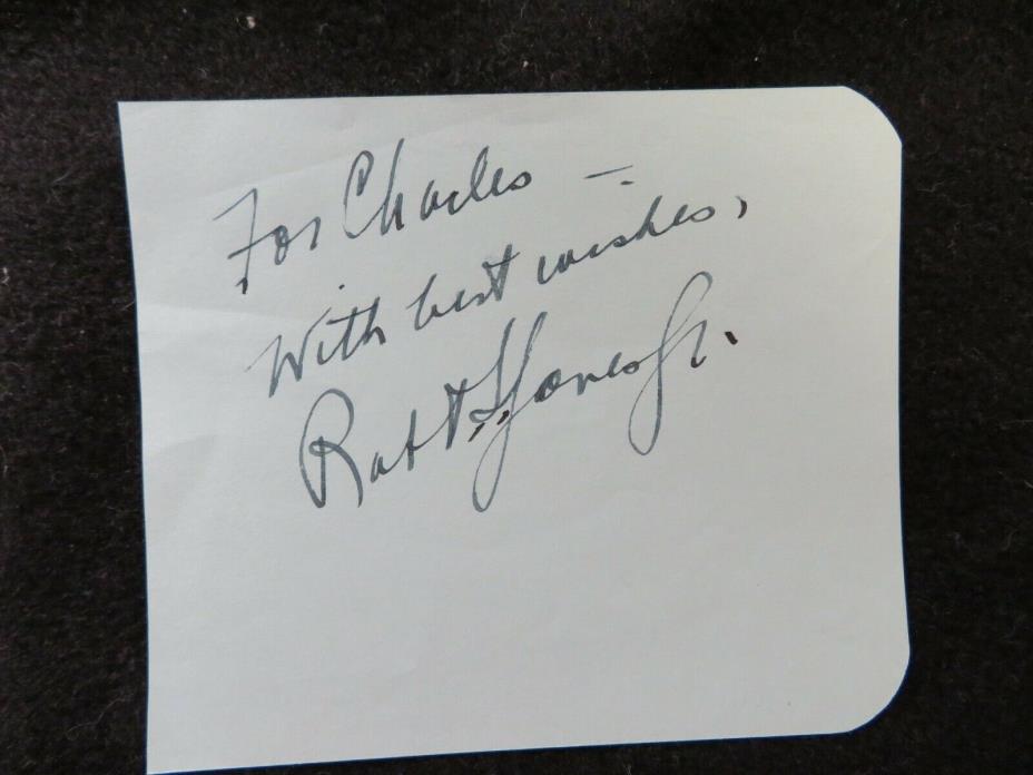 Lot of (2) Gene Sarazen autograph, Bobby Jones autograph professional golf