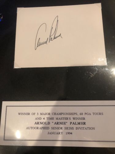 Arnold Palmer Signed 1994 The Senior Skin Game Autograph Card