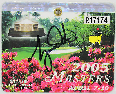 Tiger Woods Signed 2005 Masters Augusta National Golf Club Badge JSA #Z67169