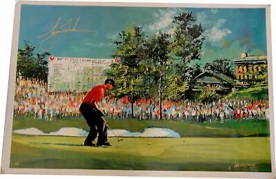 Tiger Woods Signed Autographed Canvas Print 29x44 Gorgeous! UDA Limited to 25