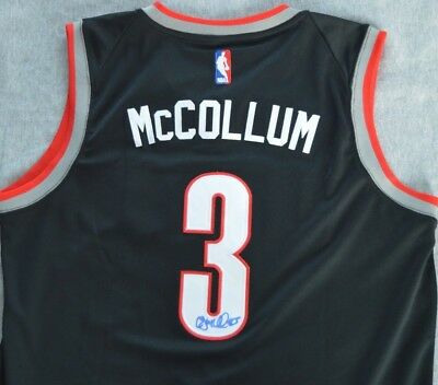 CJ McCollum Autographed Signed Swingman Jersey COA Portland Trail Blazers