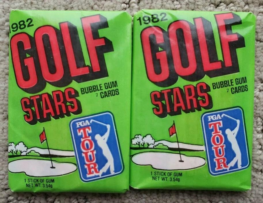 ??(2x) 1982 Donruss Golf Stars Factory Sealed Wax Packs - Fresh From Box!